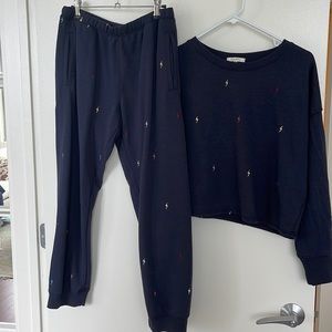 Z supply lounge sweatshirt sweatpants set